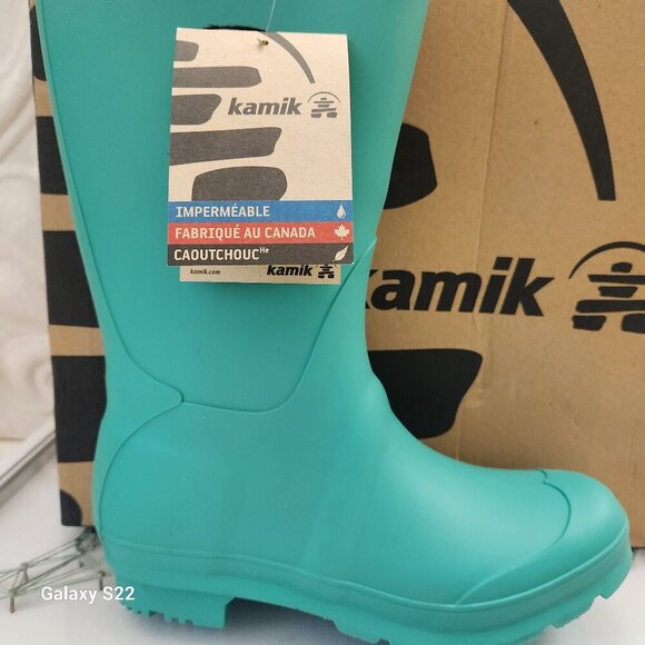 Women's Kamik Jennifer "Jenny" Rain Boots. Green. NIB. Size 9 - Picture 1 of 12